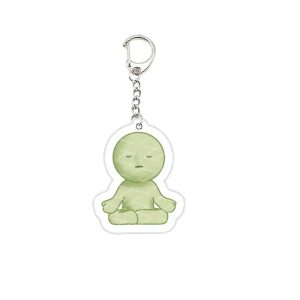 Adorable Smiski Meditating Pose Keychain